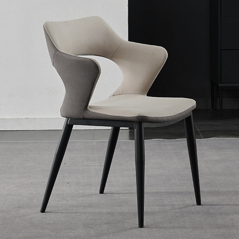 Contemporary Metal Dining Room Chairs Linen Fabric Dining Chair for Home Use Light Gray 1 Piece Clearhalo ' kitchen&dining_furn' 'Dining Chairs' 'Dining Tables & Seating' 'dining_chair' 'furn' 'furn_dining_chair' 'Furniture' 'furniture_dining_chair' 'Kitchen & Dining Furniture' 'kitchen' 3779643