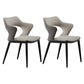 Contemporary Metal Dining Room Chairs Linen Fabric Dining Chair for Home Use Light Gray 2 Piece Set Clearhalo ' kitchen&dining_furn' 'Dining Chairs' 'Dining Tables & Seating' 'dining_chair' 'furn' 'furn_dining_chair' 'Furniture' 'furniture_dining_chair' 'Kitchen & Dining Furniture' 'kitchen' 3779645