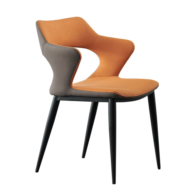 Contemporary Metal Dining Room Chairs Linen Fabric Dining Chair for Home Use Clearhalo ' kitchen&dining_furn' 'Dining Chairs' 'Dining Tables & Seating' 'dining_chair' 'furn' 'furn_dining_chair' 'Furniture' 'furniture_dining_chair' 'Kitchen & Dining Furniture' 'kitchen' 3779646