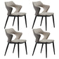 Contemporary Metal Dining Room Chairs Linen Fabric Dining Chair for Home Use Light Gray 4 Piece Set Clearhalo ' kitchen&dining_furn' 'Dining Chairs' 'Dining Tables & Seating' 'dining_chair' 'furn' 'furn_dining_chair' 'Furniture' 'furniture_dining_chair' 'Kitchen & Dining Furniture' 'kitchen' 3779648