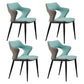 Contemporary Metal Dining Room Chairs Linen Fabric Dining Chair for Home Use Turquoise 4 Piece Set Clearhalo ' kitchen&dining_furn' 'Dining Chairs' 'Dining Tables & Seating' 'dining_chair' 'furn' 'furn_dining_chair' 'Furniture' 'furniture_dining_chair' 'Kitchen & Dining Furniture' 'kitchen' 3779653