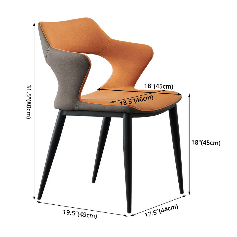 Contemporary Metal Dining Room Chairs Linen Fabric Dining Chair for Home Use Clearhalo ' kitchen&dining_furn' 'Dining Chairs' 'Dining Tables & Seating' 'dining_chair' 'furn' 'furn_dining_chair' 'Furniture' 'furniture_dining_chair' 'Kitchen & Dining Furniture' 'kitchen' 3779656