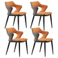 Contemporary Metal Dining Room Chairs Linen Fabric Dining Chair for Home Use Orange 4 Piece Set Clearhalo ' kitchen&dining_furn' 'Dining Chairs' 'Dining Tables & Seating' 'dining_chair' 'furn' 'furn_dining_chair' 'Furniture' 'furniture_dining_chair' 'Kitchen & Dining Furniture' 'kitchen' 3779660