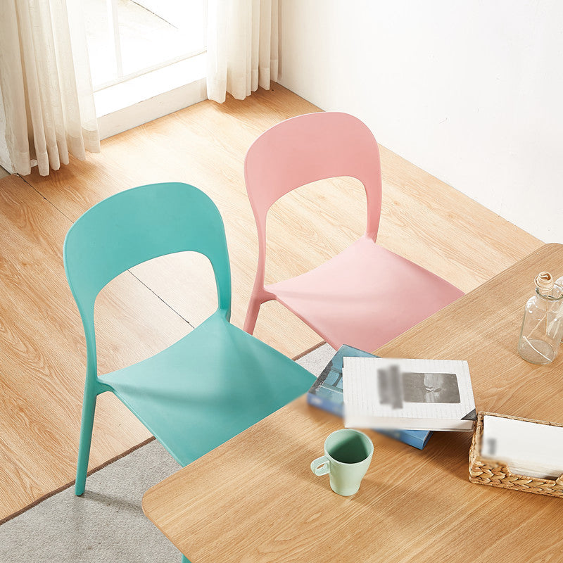 Scandinavian Armless Dining Chairs Plastic Indoor Open Back Side Chair Clearhalo ' kitchen&dining_furn' 'Dining Chairs' 'Dining Tables & Seating' 'dining_chair' 'furn' 'furn_dining_chair' 'Furniture' 'furniture_dining_chair' 'Kitchen & Dining Furniture' 'kitchen' 3779667