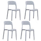 Scandinavian Armless Dining Chairs Plastic Indoor Open Back Side Chair Grey 4 Piece Set Clearhalo ' kitchen&dining_furn' 'Dining Chairs' 'Dining Tables & Seating' 'dining_chair' 'furn' 'furn_dining_chair' 'Furniture' 'furniture_dining_chair' 'Kitchen & Dining Furniture' 'kitchen' 3779670