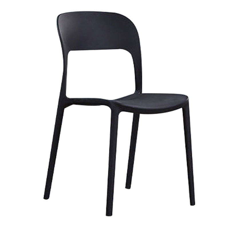 Scandinavian Armless Dining Chairs Plastic Indoor Open Back Side Chair Clearhalo ' kitchen&dining_furn' 'Dining Chairs' 'Dining Tables & Seating' 'dining_chair' 'furn' 'furn_dining_chair' 'Furniture' 'furniture_dining_chair' 'Kitchen & Dining Furniture' 'kitchen' 3779673