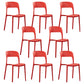 Scandinavian Armless Dining Chairs Plastic Indoor Open Back Side Chair Red 8 Piece Set Clearhalo ' kitchen&dining_furn' 'Dining Chairs' 'Dining Tables & Seating' 'dining_chair' 'furn' 'furn_dining_chair' 'Furniture' 'furniture_dining_chair' 'Kitchen & Dining Furniture' 'kitchen' 3779679