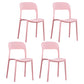 Scandinavian Armless Dining Chairs Plastic Indoor Open Back Side Chair Pink 4 Piece Set Clearhalo ' kitchen&dining_furn' 'Dining Chairs' 'Dining Tables & Seating' 'dining_chair' 'furn' 'furn_dining_chair' 'Furniture' 'furniture_dining_chair' 'Kitchen & Dining Furniture' 'kitchen' 3779682