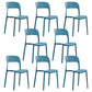 Scandinavian Armless Dining Chairs Plastic Indoor Open Back Side Chair Blue 8 Piece Set Clearhalo ' kitchen&dining_furn' 'Dining Chairs' 'Dining Tables & Seating' 'dining_chair' 'furn' 'furn_dining_chair' 'Furniture' 'furniture_dining_chair' 'Kitchen & Dining Furniture' 'kitchen' 3779692
