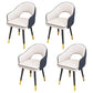 Scandinavian Style Metal Dining Chair Dining Room Open Back Dining Side Chair with Arm Blue-White 4 Piece Set Clearhalo ' kitchen&dining_furn' 'Dining Chairs' 'Dining Tables & Seating' 'dining_chair' 'furn' 'furn_dining_chair' 'Furniture' 'furniture_dining_chair' 'Kitchen & Dining Furniture' 'kitchen' 3779719