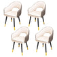 Scandinavian Style Metal Dining Chair Dining Room Open Back Dining Side Chair with Arm White-Gray 4 Piece Set Clearhalo ' kitchen&dining_furn' 'Dining Chairs' 'Dining Tables & Seating' 'dining_chair' 'furn' 'furn_dining_chair' 'Furniture' 'furniture_dining_chair' 'Kitchen & Dining Furniture' 'kitchen' 3779725