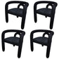 Glam Style Design Cashmere Chair Fork Bone Back Arm Kitchen Dining Chairs Black 4 Piece Set Clearhalo ' kitchen&dining_furn' 'Dining Chairs' 'Dining Tables & Seating' 'dining_chair' 'furn' 'furn_dining_chair' 'Furniture' 'furniture_dining_chair' 'Kitchen & Dining Furniture' 'kitchen' 3779746