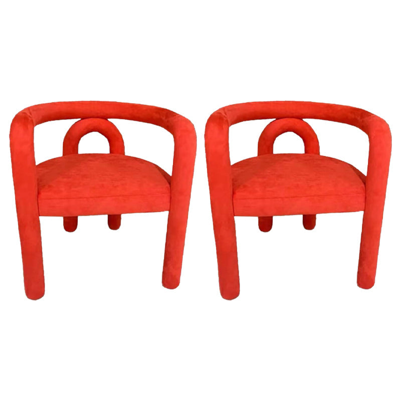 Glam Style Design Cashmere Chair Fork Bone Back Arm Kitchen Dining Chairs Red 2 Piece Set Clearhalo ' kitchen&dining_furn' 'Dining Chairs' 'Dining Tables & Seating' 'dining_chair' 'furn' 'furn_dining_chair' 'Furniture' 'furniture_dining_chair' 'Kitchen & Dining Furniture' 'kitchen' 3779756