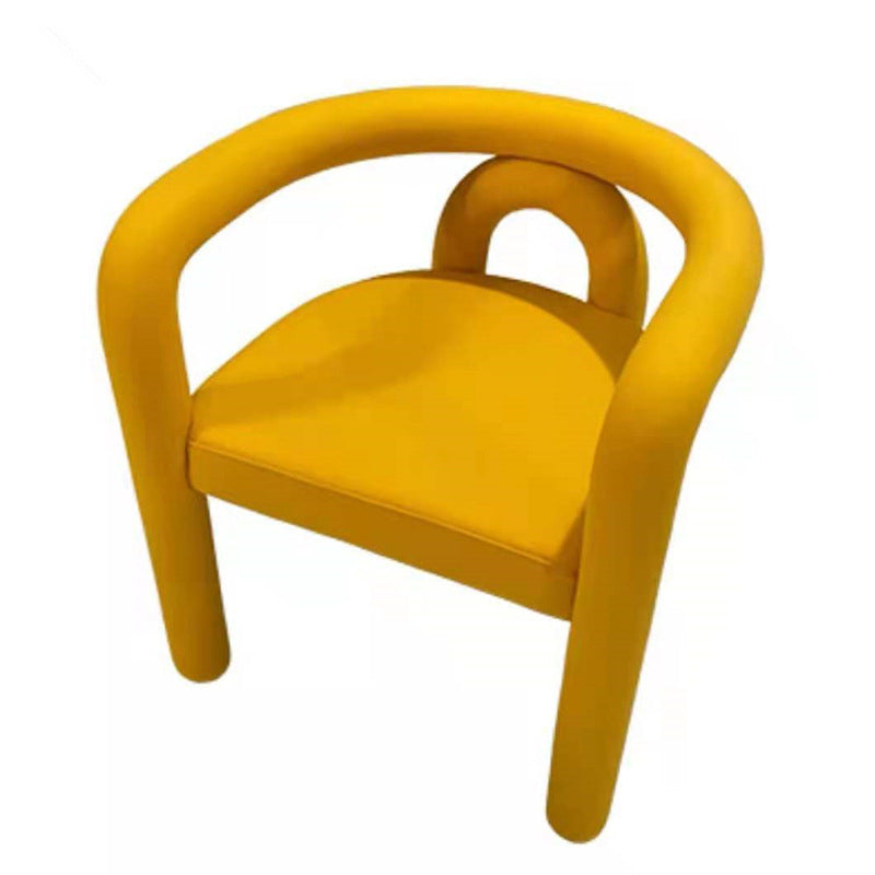 Glam Style Design Cashmere Chair Fork Bone Back Arm Kitchen Dining Chairs Yellow 1 Piece Clearhalo ' kitchen&dining_furn' 'Dining Chairs' 'Dining Tables & Seating' 'dining_chair' 'furn' 'furn_dining_chair' 'Furniture' 'furniture_dining_chair' 'Kitchen & Dining Furniture' 'kitchen' 3779760