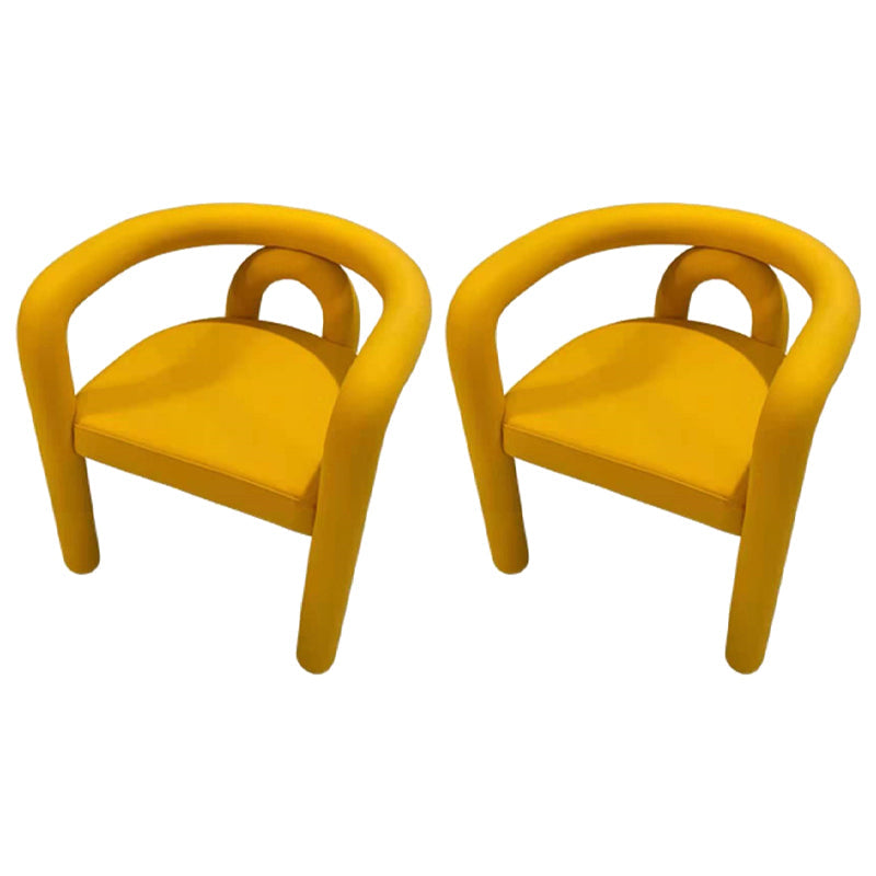 Glam Style Design Cashmere Chair Fork Bone Back Arm Kitchen Dining Chairs Yellow 2 Piece Set Clearhalo ' kitchen&dining_furn' 'Dining Chairs' 'Dining Tables & Seating' 'dining_chair' 'furn' 'furn_dining_chair' 'Furniture' 'furniture_dining_chair' 'Kitchen & Dining Furniture' 'kitchen' 3779761