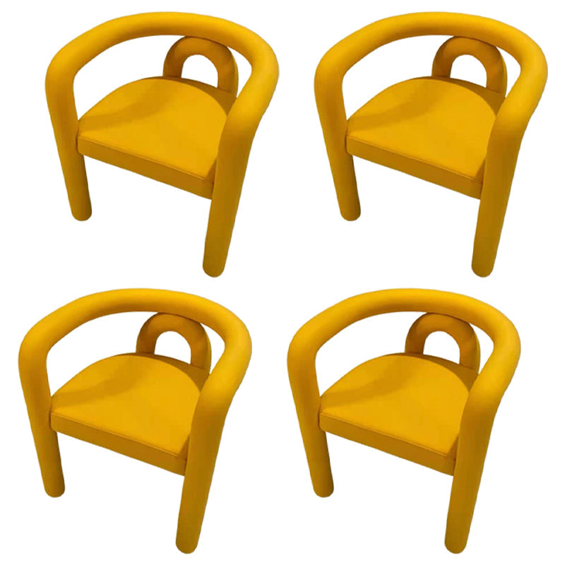 Glam Style Design Cashmere Chair Fork Bone Back Arm Kitchen Dining Chairs Yellow 4 Piece Set Clearhalo ' kitchen&dining_furn' 'Dining Chairs' 'Dining Tables & Seating' 'dining_chair' 'furn' 'furn_dining_chair' 'Furniture' 'furniture_dining_chair' 'Kitchen & Dining Furniture' 'kitchen' 3779763