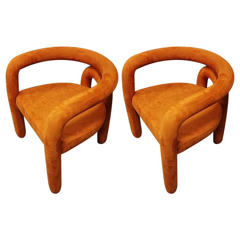 Glam Style Design Cashmere Chair Fork Bone Back Arm Kitchen Dining Chairs Brown 2 Piece Set Clearhalo ' kitchen&dining_furn' 'Dining Chairs' 'Dining Tables & Seating' 'dining_chair' 'furn' 'furn_dining_chair' 'Furniture' 'furniture_dining_chair' 'Kitchen & Dining Furniture' 'kitchen' 3779765