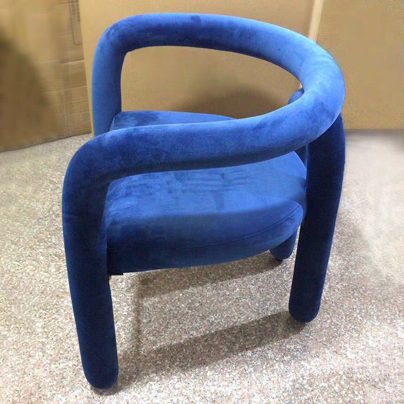 Glam Style Design Cashmere Chair Fork Bone Back Arm Kitchen Dining Chairs Blue 1 Piece Clearhalo ' kitchen&dining_furn' 'Dining Chairs' 'Dining Tables & Seating' 'dining_chair' 'furn' 'furn_dining_chair' 'Furniture' 'furniture_dining_chair' 'Kitchen & Dining Furniture' 'kitchen' 3779767