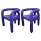 Glam Style Design Cashmere Chair Fork Bone Back Arm Kitchen Dining Chairs Purple 2 Piece Set Clearhalo ' kitchen&dining_furn' 'Dining Chairs' 'Dining Tables & Seating' 'dining_chair' 'furn' 'furn_dining_chair' 'Furniture' 'furniture_dining_chair' 'Kitchen & Dining Furniture' 'kitchen' 3779774