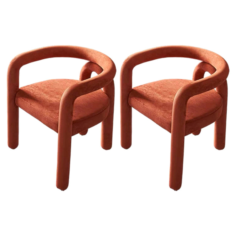 Glam Style Design Cashmere Chair Fork Bone Back Arm Kitchen Dining Chairs Red Brown 2 Piece Set Clearhalo ' kitchen&dining_furn' 'Dining Chairs' 'Dining Tables & Seating' 'dining_chair' 'furn' 'furn_dining_chair' 'Furniture' 'furniture_dining_chair' 'Kitchen & Dining Furniture' 'kitchen' 3779777