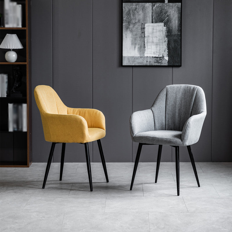 Contemporary Metal Dining Room Chairs Upholstered Armchair for Restaurant Use Clearhalo ' kitchen&dining_furn' 'Dining Chairs' 'Dining Tables & Seating' 'dining_chair' 'furn' 'furn_dining_chair' 'Furniture' 'furniture_dining_chair' 'Kitchen & Dining Furniture' 'kitchen' 3779786