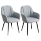 Contemporary Metal Dining Room Chairs Upholstered Armchair for Restaurant Use Light Gray 2 Piece Set Clearhalo ' kitchen&dining_furn' 'Dining Chairs' 'Dining Tables & Seating' 'dining_chair' 'furn' 'furn_dining_chair' 'Furniture' 'furniture_dining_chair' 'Kitchen & Dining Furniture' 'kitchen' 3779796