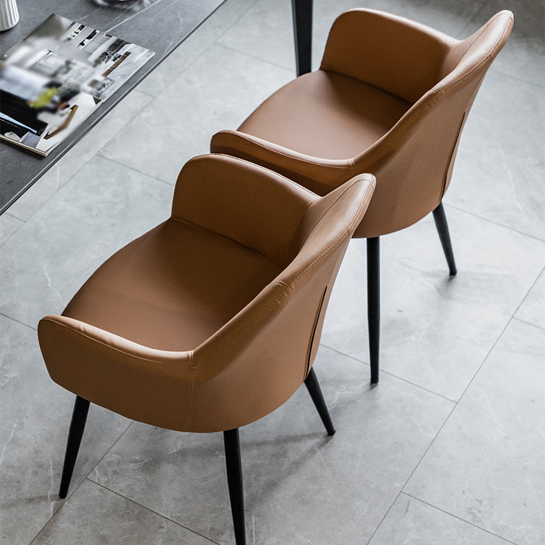 Contemporary Metal Dining Room Chairs Upholstered Armchair for Restaurant Use Clearhalo ' kitchen&dining_furn' 'Dining Chairs' 'Dining Tables & Seating' 'dining_chair' 'furn' 'furn_dining_chair' 'Furniture' 'furniture_dining_chair' 'Kitchen & Dining Furniture' 'kitchen' 3779802