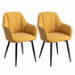Contemporary Metal Dining Room Chairs Upholstered Armchair for Restaurant Use Yellow 2 Piece Set Clearhalo ' kitchen&dining_furn' 'Dining Chairs' 'Dining Tables & Seating' 'dining_chair' 'furn' 'furn_dining_chair' 'Furniture' 'furniture_dining_chair' 'Kitchen & Dining Furniture' 'kitchen' 3779803