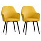 Contemporary Metal Dining Room Chairs Upholstered Armchair for Restaurant Use Light Yellow 2 Piece Set Clearhalo ' kitchen&dining_furn' 'Dining Chairs' 'Dining Tables & Seating' 'dining_chair' 'furn' 'furn_dining_chair' 'Furniture' 'furniture_dining_chair' 'Kitchen & Dining Furniture' 'kitchen' 3779809