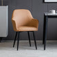 Contemporary Metal Dining Room Chairs Upholstered Armchair for Restaurant Use Light Coffee 1 Piece Clearhalo ' kitchen&dining_furn' 'Dining Chairs' 'Dining Tables & Seating' 'dining_chair' 'furn' 'furn_dining_chair' 'Furniture' 'furniture_dining_chair' 'Kitchen & Dining Furniture' 'kitchen' 3779818