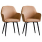 Contemporary Metal Dining Room Chairs Upholstered Armchair for Restaurant Use Light Coffee 2 Piece Set Clearhalo ' kitchen&dining_furn' 'Dining Chairs' 'Dining Tables & Seating' 'dining_chair' 'furn' 'furn_dining_chair' 'Furniture' 'furniture_dining_chair' 'Kitchen & Dining Furniture' 'kitchen' 3779819