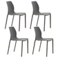 Scandinavian Armless Dining Chairs Plastic Indoor Stackable Solid Back Side Chair Light Gray 4 Piece Set Clearhalo ' kitchen&dining_furn' 'Dining Chairs' 'Dining Tables & Seating' 'dining_chair' 'furn' 'furn_dining_chair' 'Furniture' 'furniture_dining_chair' 'Kitchen & Dining Furniture' 'kitchen' 3779826
