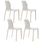 Scandinavian Armless Dining Chairs Plastic Indoor Stackable Solid Back Side Chair White 4 Piece Set Clearhalo ' kitchen&dining_furn' 'Dining Chairs' 'Dining Tables & Seating' 'dining_chair' 'furn' 'furn_dining_chair' 'Furniture' 'furniture_dining_chair' 'Kitchen & Dining Furniture' 'kitchen' 3779830