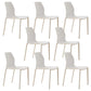Scandinavian Armless Dining Chairs Plastic Indoor Stackable Solid Back Side Chair White 8 Piece Set Clearhalo ' kitchen&dining_furn' 'Dining Chairs' 'Dining Tables & Seating' 'dining_chair' 'furn' 'furn_dining_chair' 'Furniture' 'furniture_dining_chair' 'Kitchen & Dining Furniture' 'kitchen' 3779831