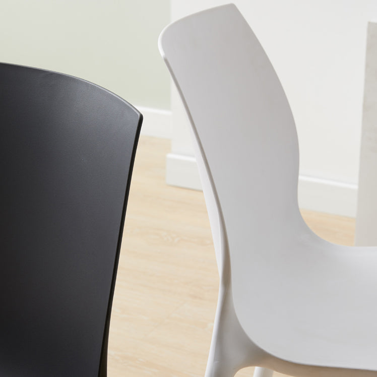 Scandinavian Armless Dining Chairs Plastic Indoor Stackable Solid Back Side Chair Clearhalo ' kitchen&dining_furn' 'Dining Chairs' 'Dining Tables & Seating' 'dining_chair' 'furn' 'furn_dining_chair' 'Furniture' 'furniture_dining_chair' 'Kitchen & Dining Furniture' 'kitchen' 3779832