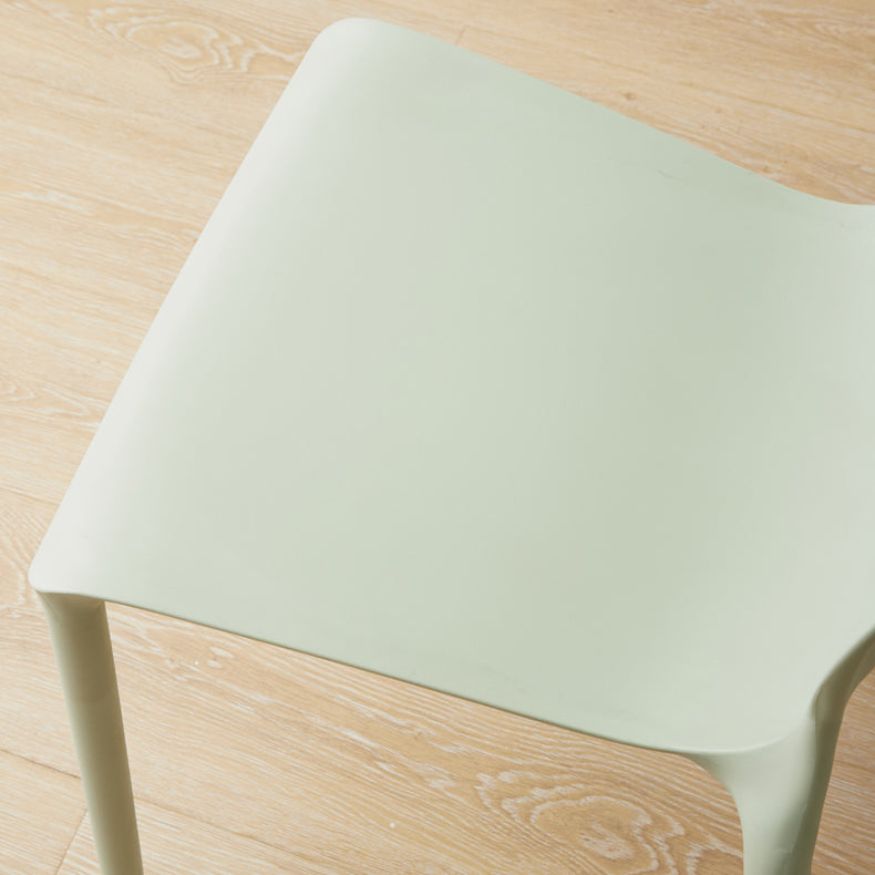 Scandinavian Armless Dining Chairs Plastic Indoor Stackable Solid Back Side Chair Clearhalo ' kitchen&dining_furn' 'Dining Chairs' 'Dining Tables & Seating' 'dining_chair' 'furn' 'furn_dining_chair' 'Furniture' 'furniture_dining_chair' 'Kitchen & Dining Furniture' 'kitchen' 3779835
