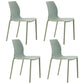 Scandinavian Armless Dining Chairs Plastic Indoor Stackable Solid Back Side Chair Sky Blue 4 Piece Set Clearhalo ' kitchen&dining_furn' 'Dining Chairs' 'Dining Tables & Seating' 'dining_chair' 'furn' 'furn_dining_chair' 'Furniture' 'furniture_dining_chair' 'Kitchen & Dining Furniture' 'kitchen' 3779838