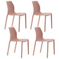 Scandinavian Armless Dining Chairs Plastic Indoor Stackable Solid Back Side Chair Nude Pink 4 Piece Set Clearhalo ' kitchen&dining_furn' 'Dining Chairs' 'Dining Tables & Seating' 'dining_chair' 'furn' 'furn_dining_chair' 'Furniture' 'furniture_dining_chair' 'Kitchen & Dining Furniture' 'kitchen' 3779845