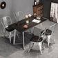 Industrial Dining Table Sintered Stone Dining Table with Black Double Pedestal Clearhalo ' dining_table' 'Dining Tables & Seating' 'Dining Tables' 'furn' 'furn_dining_table' 'Furniture' 'furniture_dining_table' 'Kitchen & Dining Furniture' 'kitchen&dining_furn' 'kitchen' 'kitchen_dining_table' 3779861