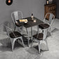 Industrial Dining Table Sintered Stone Dining Table with Black Double Pedestal Clearhalo ' dining_table' 'Dining Tables & Seating' 'Dining Tables' 'furn' 'furn_dining_table' 'Furniture' 'furniture_dining_table' 'Kitchen & Dining Furniture' 'kitchen&dining_furn' 'kitchen' 'kitchen_dining_table' 3779863