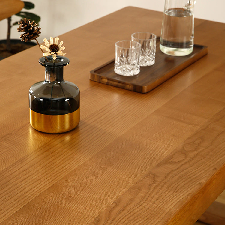 Minimalist Rectangle Shape Standard Dining Table Brown Sintered Stone Dining Table for Kitchen Clearhalo ' dining_table' 'Dining Tables & Seating' 'Dining Tables' 'furn' 'furn_dining_table' 'Furniture' 'furniture_dining_table' 'Kitchen & Dining Furniture' 'kitchen&dining_furn' 'kitchen' 'kitchen_dining_table' 3779882