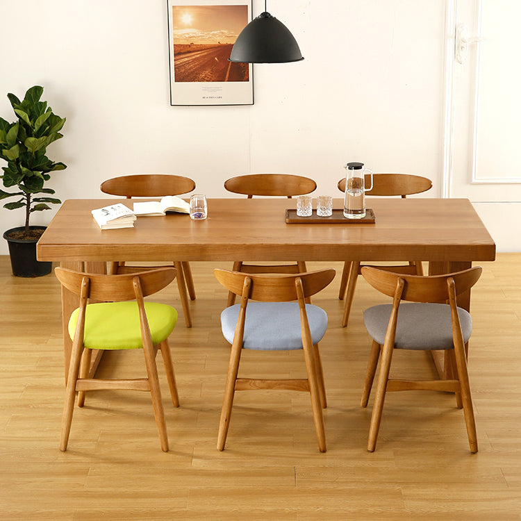 Minimalist Rectangle Shape Standard Dining Table Brown Sintered Stone Dining Table for Kitchen Clearhalo ' dining_table' 'Dining Tables & Seating' 'Dining Tables' 'furn' 'furn_dining_table' 'Furniture' 'furniture_dining_table' 'Kitchen & Dining Furniture' 'kitchen&dining_furn' 'kitchen' 'kitchen_dining_table' 3779888