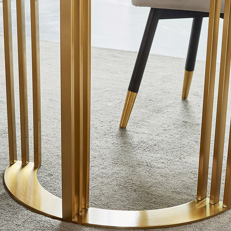 Traditional Luxury Dining Table Stainless Steel Dining Room Collection for Indoor Clearhalo ' dining_table' 'Dining Tables & Seating' 'Dining Tables' 'furn' 'furn_dining_table' 'Furniture' 'furniture_dining_table' 'Kitchen & Dining Furniture' 'kitchen&dining_furn' 'kitchen' 'kitchen_dining_table' 3779896