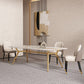 Sintered Stone Top Dining Table Rectangle Table with Metal Gold Base and 4 Legs Clearhalo ' dining_table' 'Dining Tables & Seating' 'Dining Tables' 'furn' 'furn_dining_table' 'Furniture' 'furniture_dining_table' 'Kitchen & Dining Furniture' 'kitchen&dining_furn' 'kitchen' 'kitchen_dining_table' 3779910