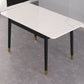 Contemporary Rectangle Dining Room Table Sintered Stone Dining Table with 4 Black Legs Clearhalo ' dining_table' 'Dining Tables & Seating' 'Dining Tables' 'furn' 'furn_dining_table' 'Furniture' 'furniture_dining_table' 'Kitchen & Dining Furniture' 'kitchen&dining_furn' 'kitchen' 'kitchen_dining_table' 3779922