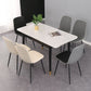 Contemporary Rectangle Dining Room Table Sintered Stone Dining Table with 4 Black Legs Clearhalo ' dining_table' 'Dining Tables & Seating' 'Dining Tables' 'furn' 'furn_dining_table' 'Furniture' 'furniture_dining_table' 'Kitchen & Dining Furniture' 'kitchen&dining_furn' 'kitchen' 'kitchen_dining_table' 3779925