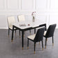 Contemporary Rectangle Dining Room Table Sintered Stone Dining Table with 4 Black Legs Clearhalo ' dining_table' 'Dining Tables & Seating' 'Dining Tables' 'furn' 'furn_dining_table' 'Furniture' 'furniture_dining_table' 'Kitchen & Dining Furniture' 'kitchen&dining_furn' 'kitchen' 'kitchen_dining_table' 3779926