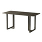 Industrial Kitchen Dining Table Sintered Stone Rectangle Dining Table with Double Pedestal Bases Black Without Chairs Clearhalo ' dining_table' 'Dining Tables & Seating' 'Dining Tables' 'furn' 'furn_dining_table' 'Furniture' 'furniture_dining_table' 'Kitchen & Dining Furniture' 'kitchen&dining_furn' 'kitchen' 'kitchen_dining_table' 3779935