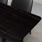 Industrial Kitchen Dining Table Sintered Stone Rectangle Dining Table with Double Pedestal Bases Clearhalo ' dining_table' 'Dining Tables & Seating' 'Dining Tables' 'furn' 'furn_dining_table' 'Furniture' 'furniture_dining_table' 'Kitchen & Dining Furniture' 'kitchen&dining_furn' 'kitchen' 'kitchen_dining_table' 3779936