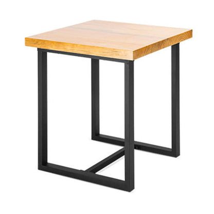 Industrial Solid Wood Dining Table Brown Trestle Dining Table for Dinning Room 23.6"L x 23.6"W x 29.5"H Without Chairs Clearhalo ' dining_table' 'Dining Tables & Seating' 'Dining Tables' 'furn' 'furn_dining_table' 'Furniture' 'furniture_dining_table' 'Kitchen & Dining Furniture' 'kitchen&dining_furn' 'kitchen' 'kitchen_dining_table' 3779945